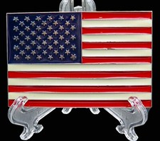 United States American Flag Patriotic Belt Buckle