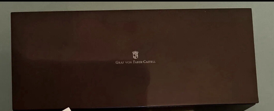 New Graf von Faber Castell 3 Pen Box Precious Wood & Gift Box