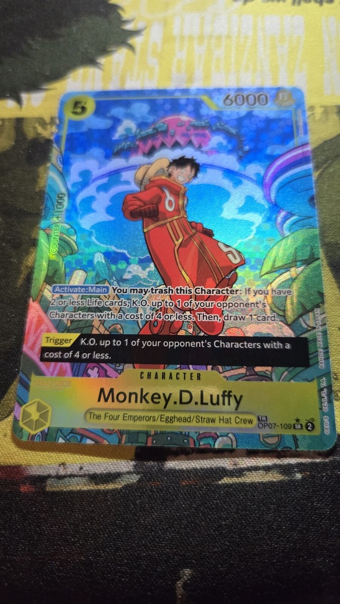 One Piece Card Game Monkey.D.Luffy Op07-109 SR Treasure Rare One Piece Card Game Monkey.D.Luffy Op07-109 SR Treasure Rare