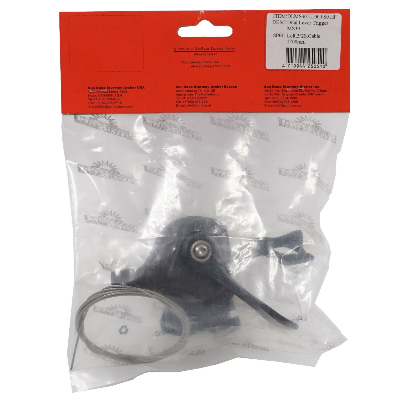 Sun Race DLMS30 2 or 3 Speed Left Hand Bike Trigger Shifter fit Shimano SRAM
