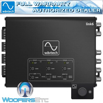 WAVTECH LINK6 6CHANNEL LINE OUTPUT CONVERTER 6-IN 6-OUT AUX INPUT SIGNAL SUMMING