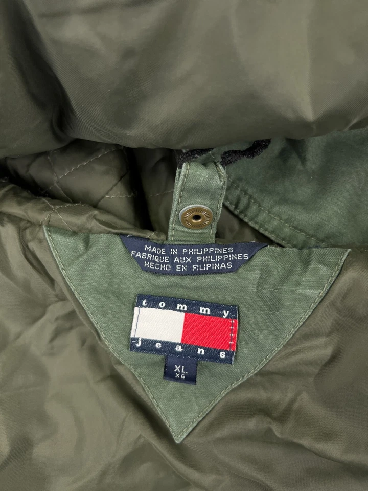 Tommy Hilfiger Chaqueta Mujer Extra Grande Verde OD Ejército Polar Acogedora Algodón Concha Foto 3 de 4