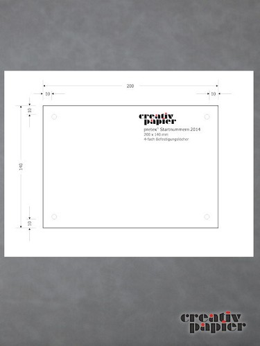 pretex 30.120 Startnummern 200 x 140 mm weiß 4fach Lochung 500 Blatt 120g/m² - Bild 2 von 3
