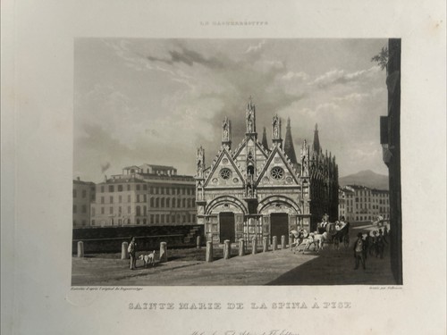 Toscana; Pisa: Santa Maria della Spina a Pisa, 1842 J.J. Falkeisen - Bild 1 von 11