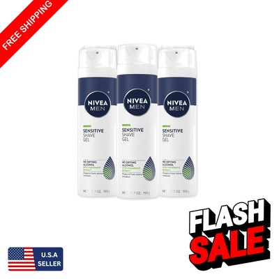 NIVEA Sensitive Shave Gel - Vitamin E, Chamomile & Witch Hazel, 3 Pack 7 Oz
