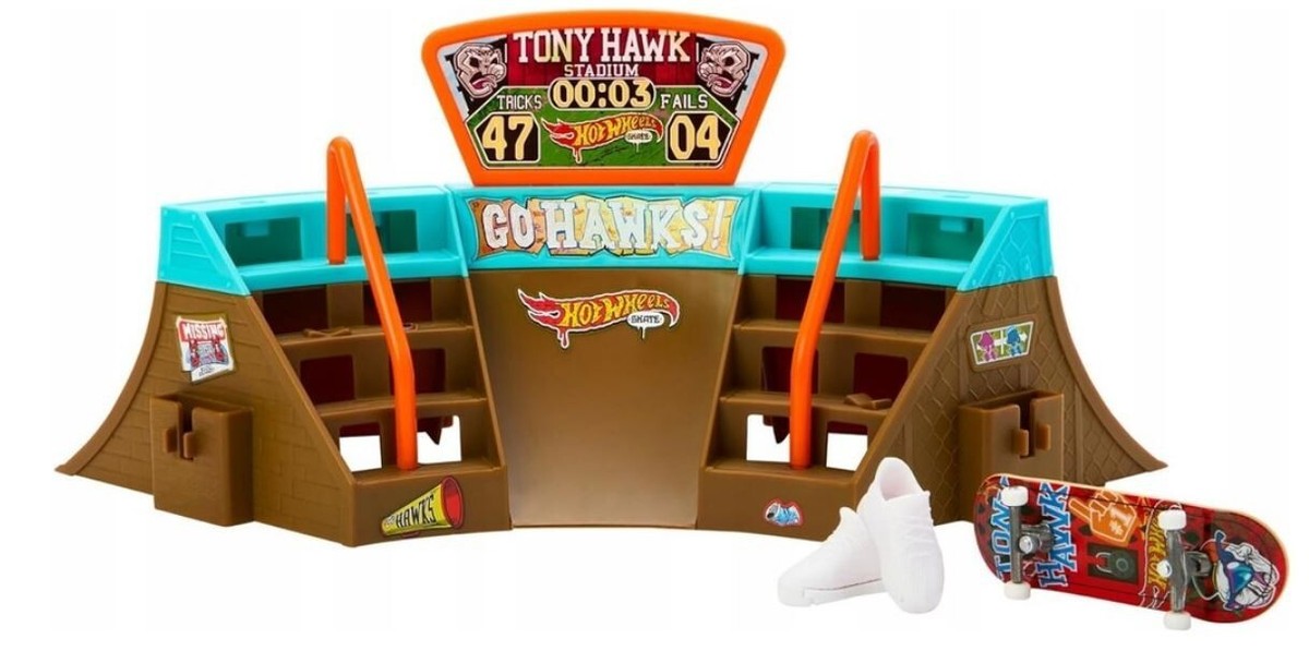 HOT WHEELS SKATEBOARD Skate + shoes STADIUM SKATEPARK SET HGT92 | eBay