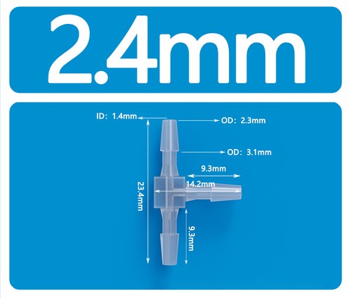 Φ1.6-15.8mm Plastic T Piece Pipe Hose Connector Barbed Joiner Tubing Splitter - Picture 6 of 22