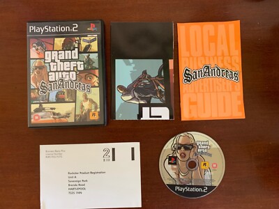 Ps2 playstation 2 gta grand theft auto San Andreas disc is excellent uk version