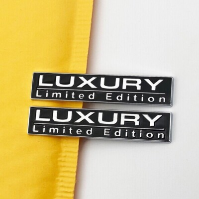 2x Chrome Limited Edition Sport Car Fender Emblem Badge – Universal Glossy Silver Aluminum