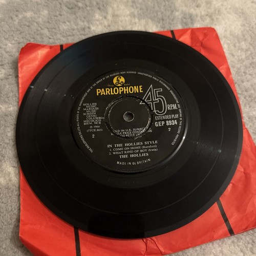 THE HOLLIES In The Hollies style Parlophone GEP 8934