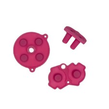  NEW Nintendo Game Boy Advance GBA System Button Rubber Pads Set Hot Pink