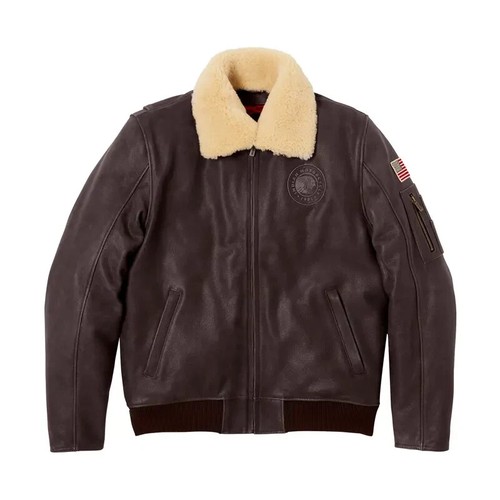 Indian Motorcycle Men's Flying Jacket, Brown | 2864826