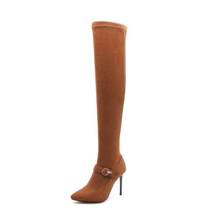 Donna Fashion Sexy Pointy Toe Stiletto Pull On Stretchy Stretchy Stretchy Over Knee Stivali Size d0163b Donna Fashion Sexy Pointy Toe Stiletto Pull On Stretchy Stretchy Stretchy Over Knee Stivali Size d0163b