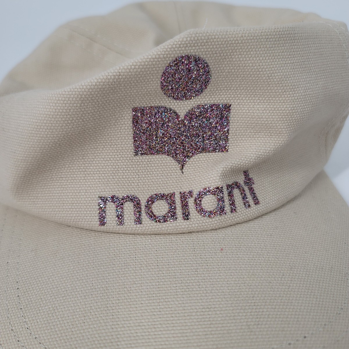 Isabel Marant Beige Tyron Cap Glitter Logo Size 57  display picture 2