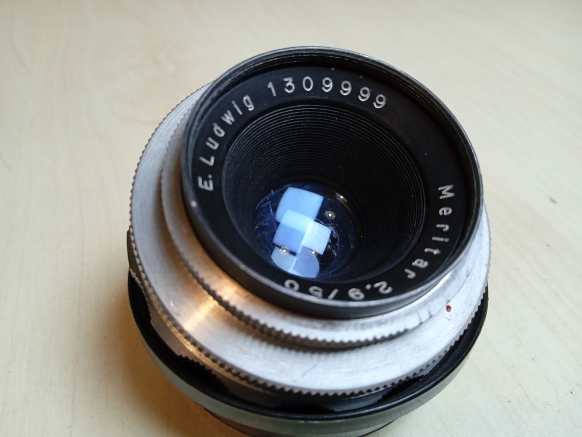 E.Ludwig 50mm f2.9 Meritar V Lens Exakta Mount + Blenda | eBay