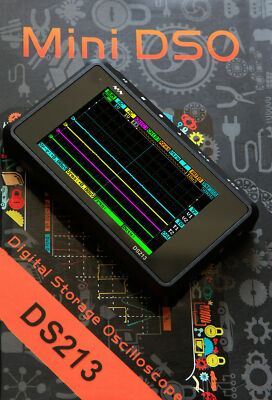 Portable LCD 4-Channel Digital Oscilloscope DS213 USB 15MHz 100MSa/s Models
