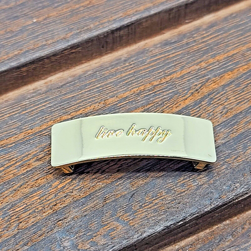 KEEP Collective "Say Something Bar - Live Happy" Shiny Gold Slide Charm - Picture 9 of 11