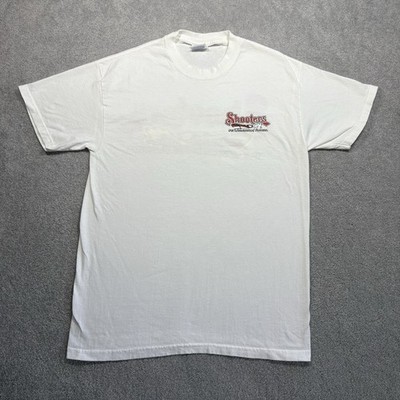 Shooters White T Shirt Ft. Lauderdale FL Men s Size Medium Hanes Comfort T