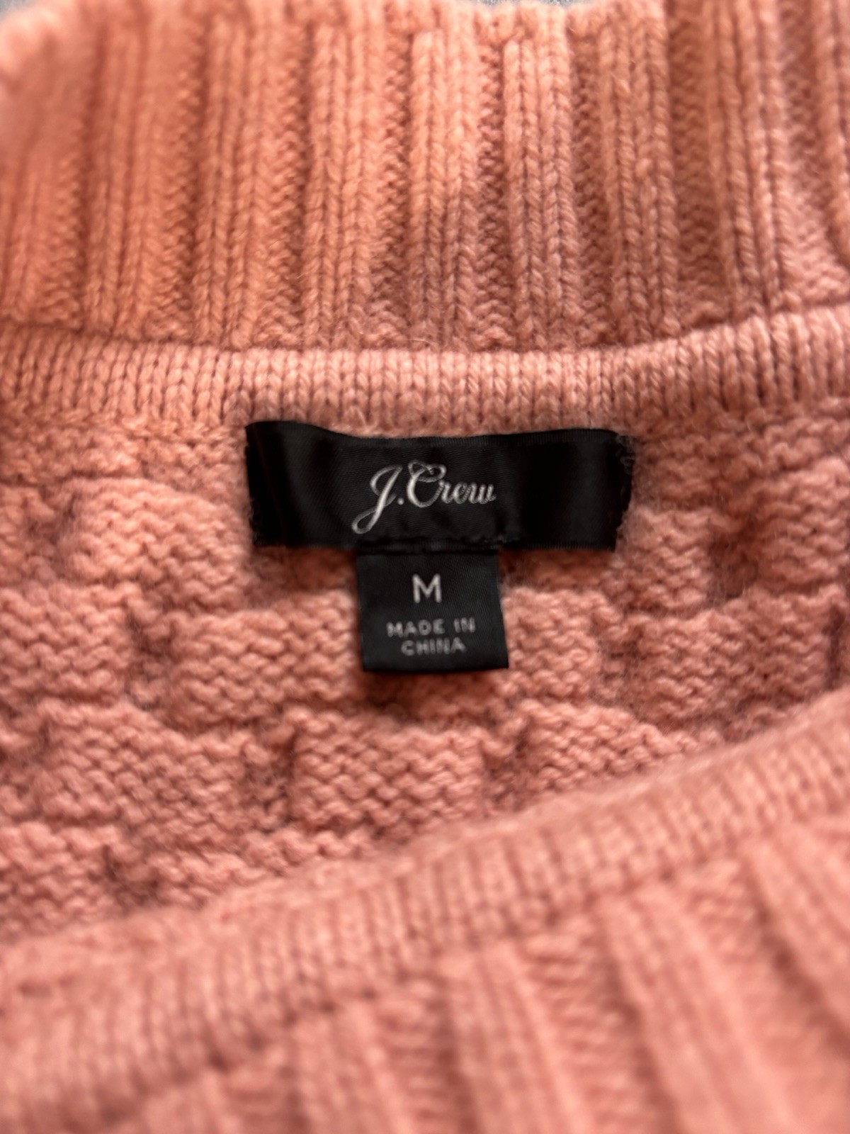 J. Crew Womens M Cableknit Patchwork Oversized Ch… - image 3