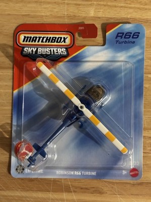 2026 Matchbox Sky Busters ROBINSON R66 TURBINE HELICOPTER Blue 8/32 VHTF