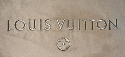 LOUIS VUITTON Ivory White Dune Monogram Embroidery 15'' x 14'' x 4'' Dust Bag