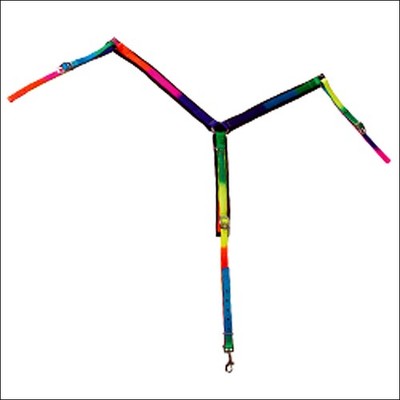 91AI 1'' New Hilason Western Nylon Horse Breastcollar 1/2'' Felt Lined Rainbow