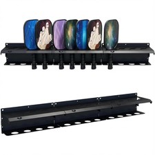 Pickleball Paddle Rack, Wall or Fence Mounted Organizer Holds 4/8/12 Paddles,...