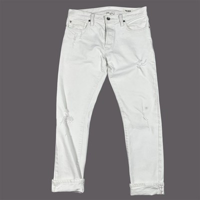 Todd Snyder Jeans Mens 30x29 White Selvedge Denim Distressed Button Fly Japan