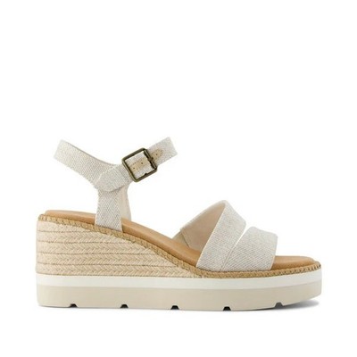 TOMS Darya Natural Yarn Dye Women s Espadrille Platform Wedge Sandals