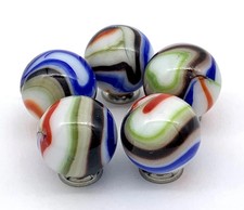Pk 5 Tree Frog 16mm 5/8" Glass Mega Marbles Players resembles Hurricane Vacor