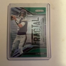 2025 Panini Prizm - Fractal J.J. McCarthy #15 Green Prizm - Minnesota Vikings