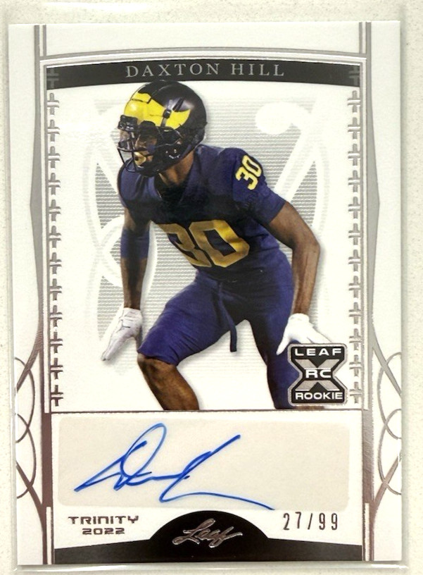 Daxton Hill Leaf Trinity Autographs #BADH1 Silver Foil