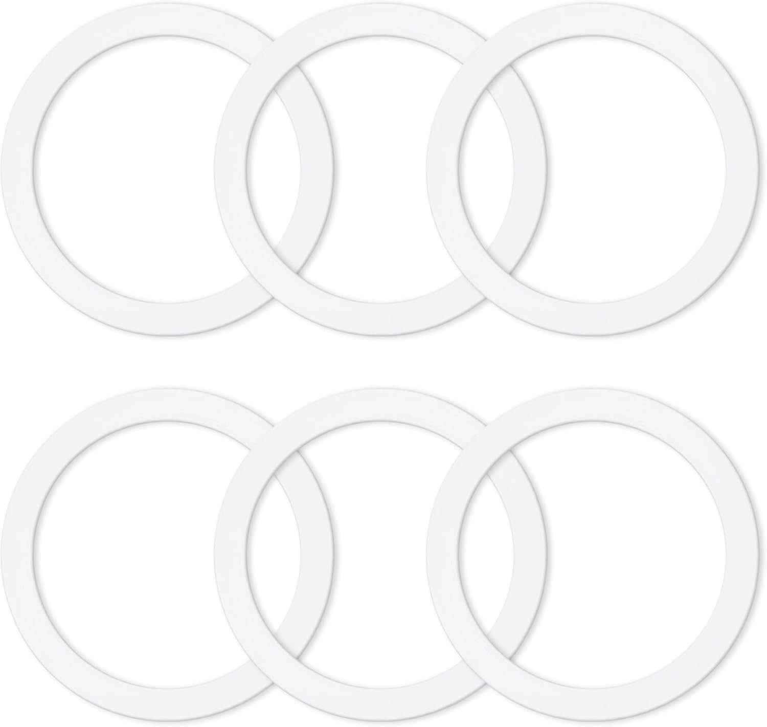 6 Pcs Gasket Seal Rings for Bialetti Moka Express Dama 6 Cups - 6 Cups, White