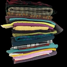 5.5 Pounds Vintage Lot Wool For Crafts for Rug Hooking Sewing Nice Colors!