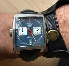 TAG Heuer Monaco blaues Zifferblatt Herrenuhr - CAW211P