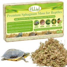Sphagnum Moss for Reptiles, 6 oz Natural Terrarium Bedding Substrat