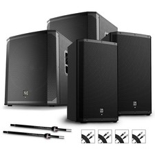 Electro-Voice ZLX-15P G2 Powered Speaker Pair w/Subwoofers, Stands and Cables