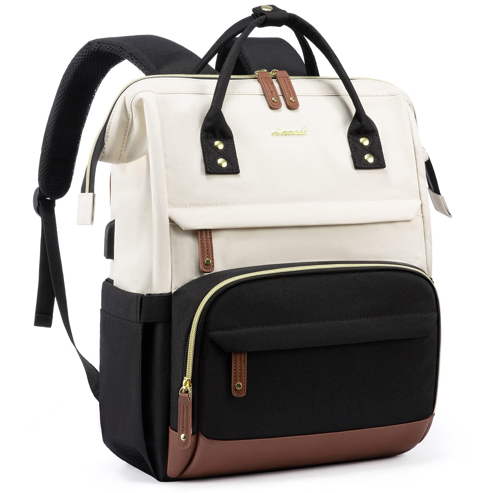 Stylish 15.6 Inch Women's Laptop Backpack with USB Charging Port-image
