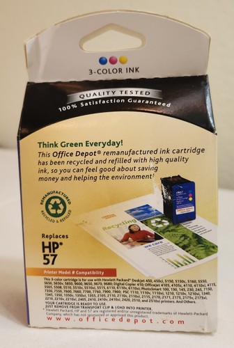 Office Depot - HP 57 - Tri-Color Ink Cartridge New Unopened - Picture 2 of 5