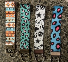 Key Fob Wristlet Keychain Handmade Assorted Design - Set Of 4
