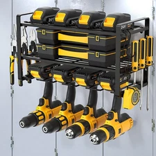 Heavy Duty Power Tool Organizer Holder Wall Mount Storage Rack Drill Screwdriver