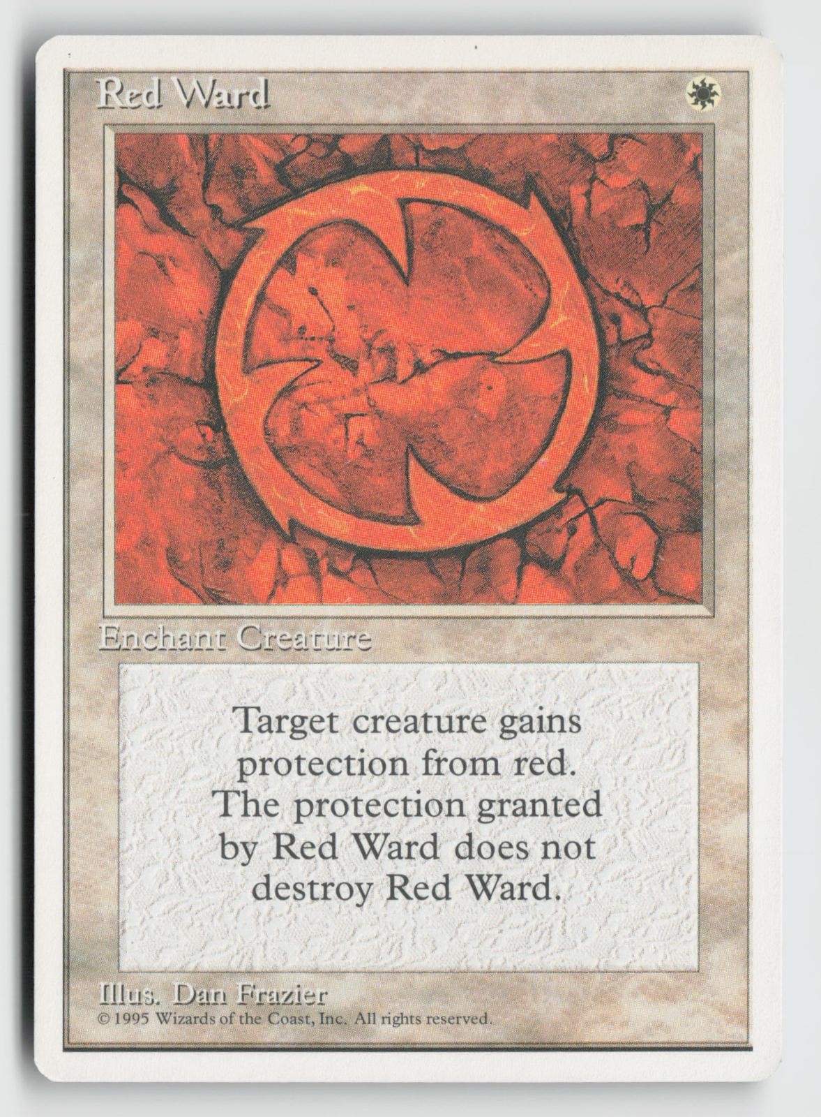 Magic: The Gathering TCG Red Ward Uncommon Fourth Edition MP