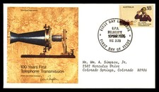 Mayfairstamps Australia FDC 1976 Man on Phone 100 Yrs Telephone First Day Cover