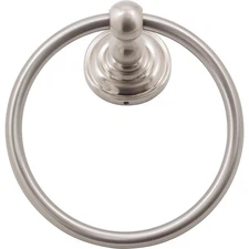 Charlotte Towel Ring, Satin Nickel by Stone Harbor Hardware