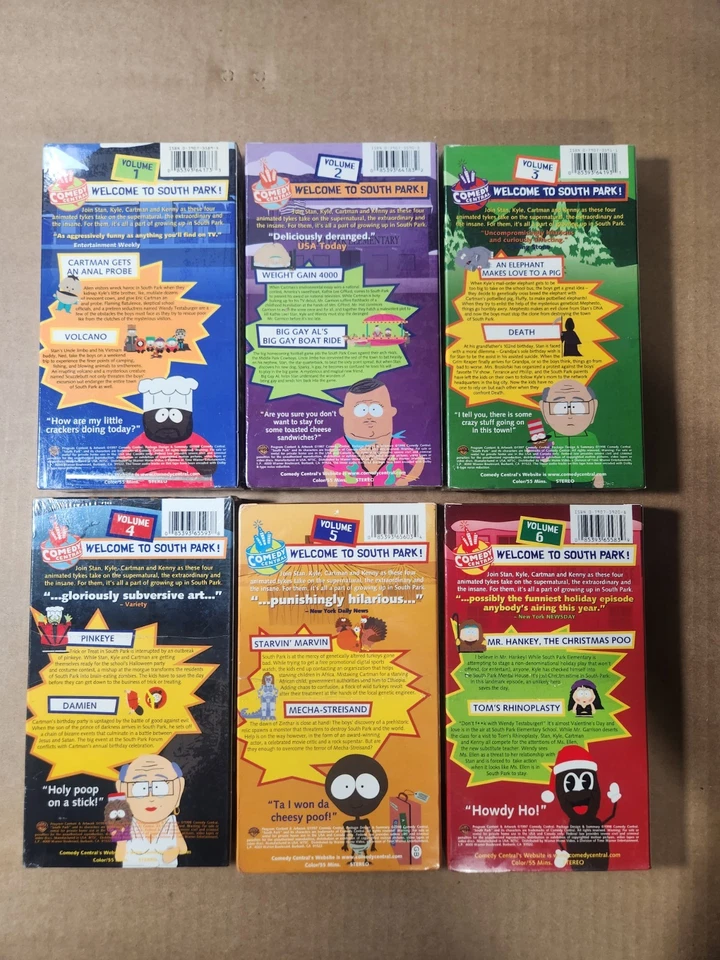South Park VHS Selaed Collection Lot 1-12 Movie & 2 Special Extra W/ Protectors  - Image 3 of 4
