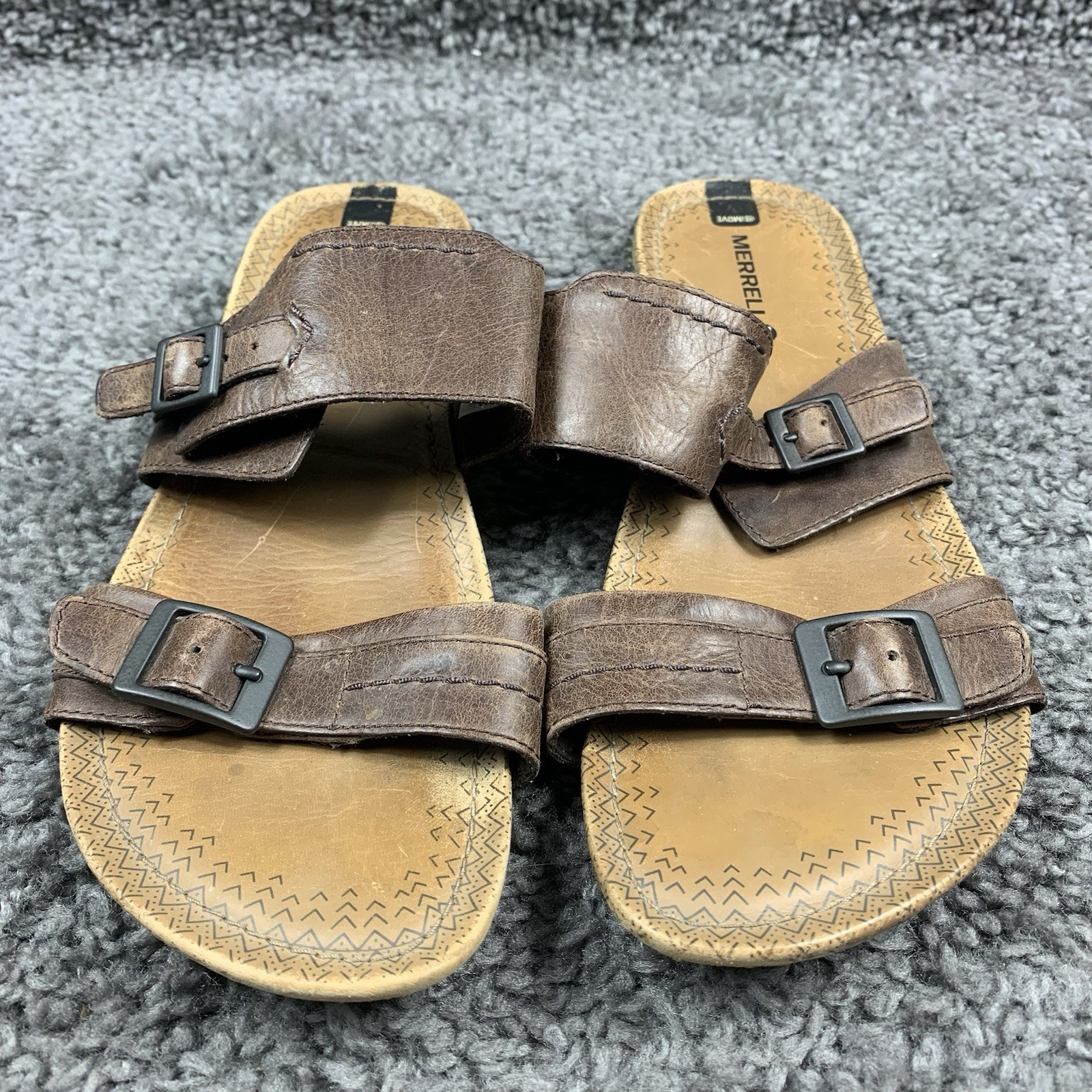 Merrell Whisper sandali donna 9 in pelle marrone con fibbie Boho J55580