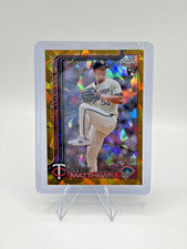 2025 Topps Chrome Sapphire- Zebby Matthews #277 Gold Refractor /50 (RC)