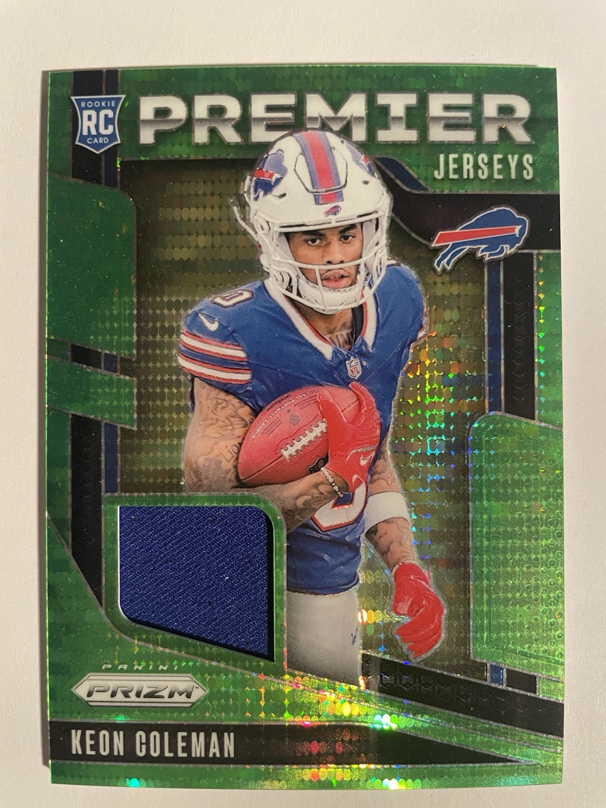 2024 Panini Prizm - Premier Jerseys Keon Coleman Neon Green Pulsar Prizm (MEM)