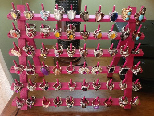 Paparazzi Jewelry Ring Lot - 100 Assorted Silver, Gem Stones, Gold & More