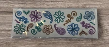 Sparkle Accent Floral Scrolls Flowers Rub-Ons Scrapbook NEW